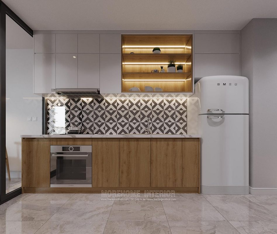 Tủ bếp hiện đại chung cư D'capitale Cầu Giấy Hà Nội