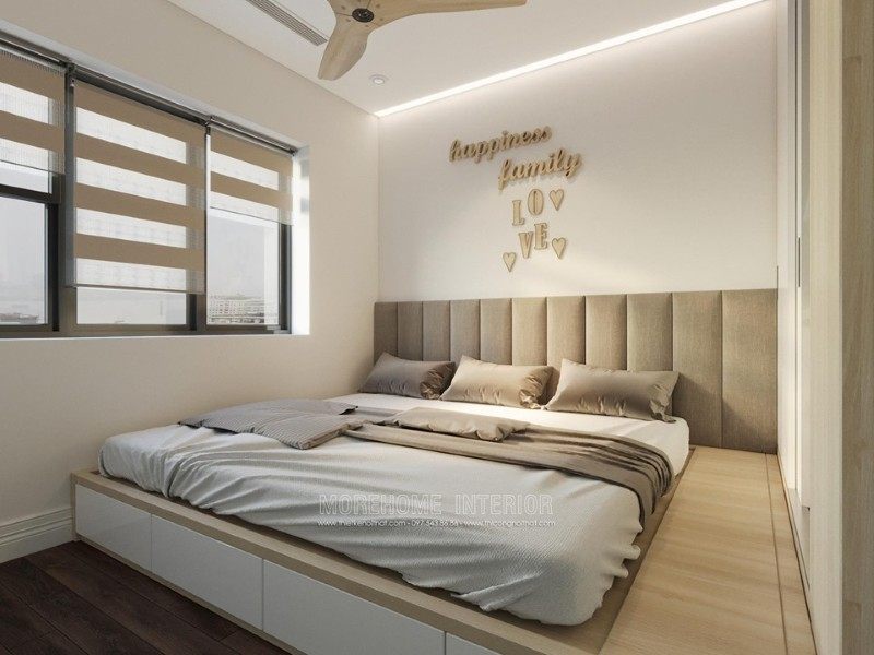 Thiết kế nội thất phòng ngủ chung cư D'capitale Trần Duy Hưng