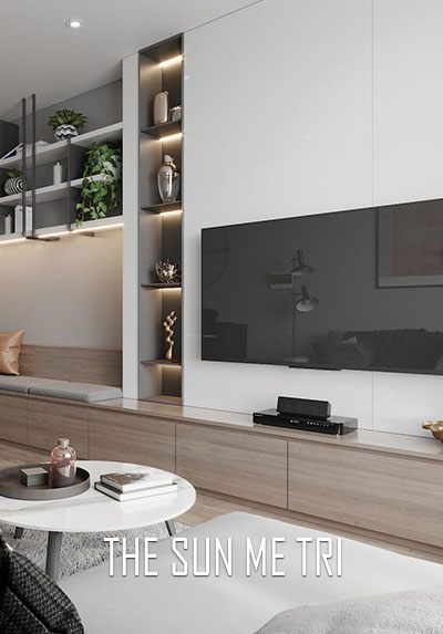 Thiết kế nội thất chung cư hiện đại, đẹp trẻ trung The Sun Mễ Trì Hà Nội.