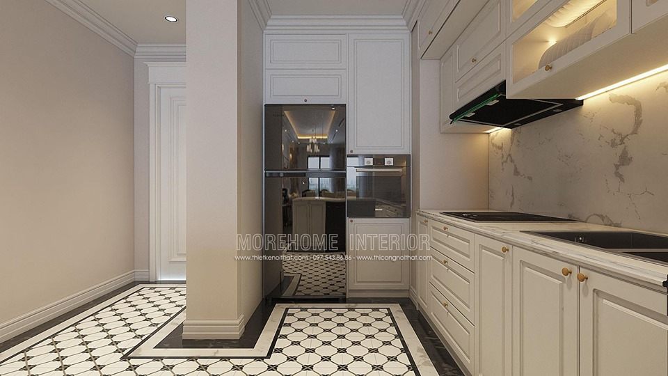 Tủ bếp đẹp cho chung cư times city quận hai bà trưng hà nội