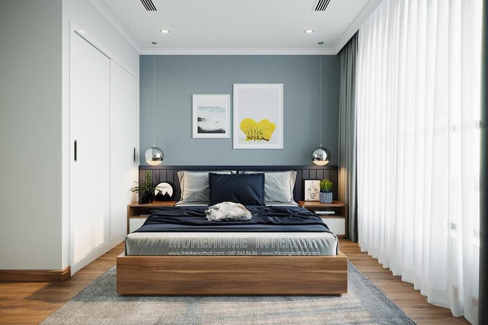 Thiết kế nội thất phòng ngủ chung cư park 1 times city quận hai bà trưng