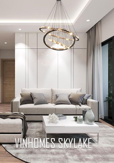  Thiết kế nội thất chung cư Vinhome Skylake hiện đại ấn tượng tone trắng nhẹ nhàng