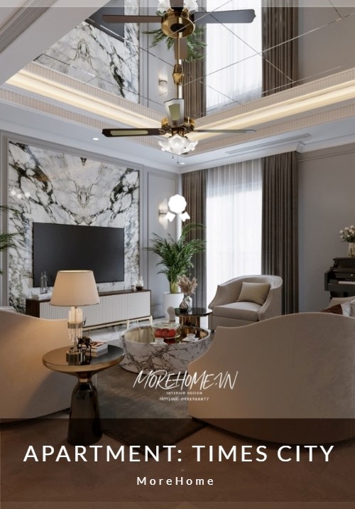  Thiết kế nội thất chung cư Times City ấn tượng nét đẹp nhẹ nhàng, sang trọng