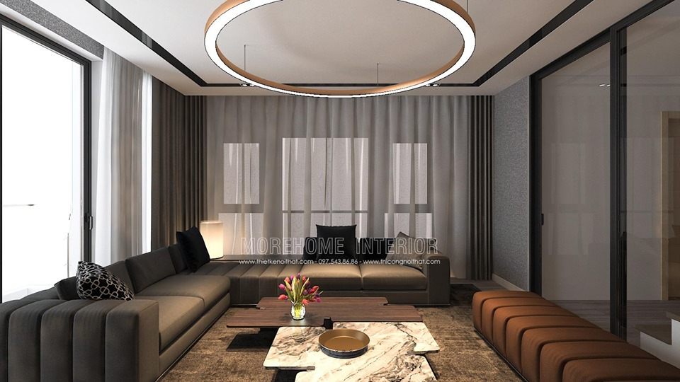 Thiết kế nội thất phòng khách minori village 67a trương định hai bà trưng hà nội