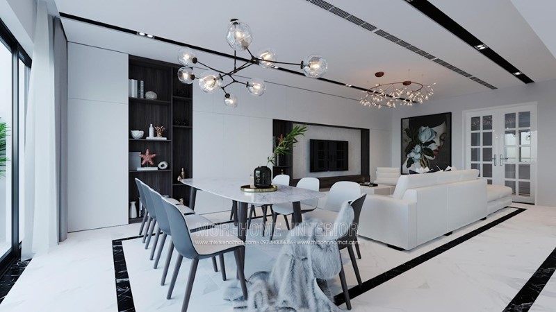 Thiết kế nội thất phòng ăn nhà phố trần bình