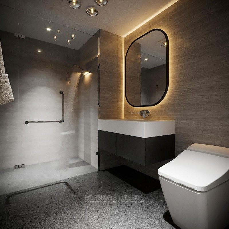 Thiết kế nội thất phòng tắm, nhà vệ sinh cho penthouse ecopark hưng yên