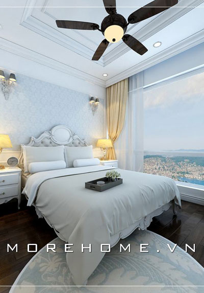 Mẫu thiết kế nội thất phòng ngủ master sang trọng và tiện nghi