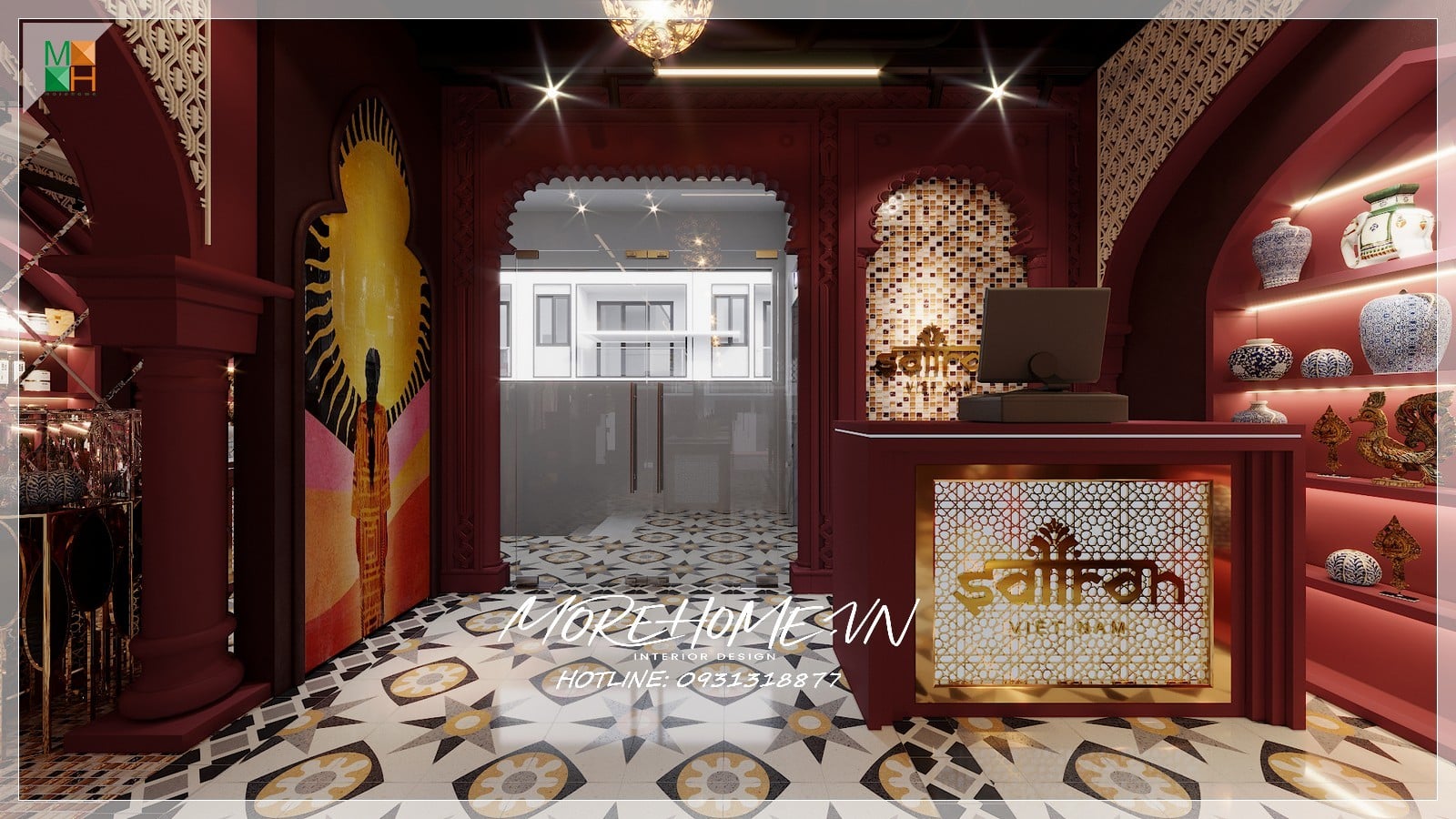 Thiết kế nội thất chuỗi showroom Saffron - độc đáo từ phong cách Iran