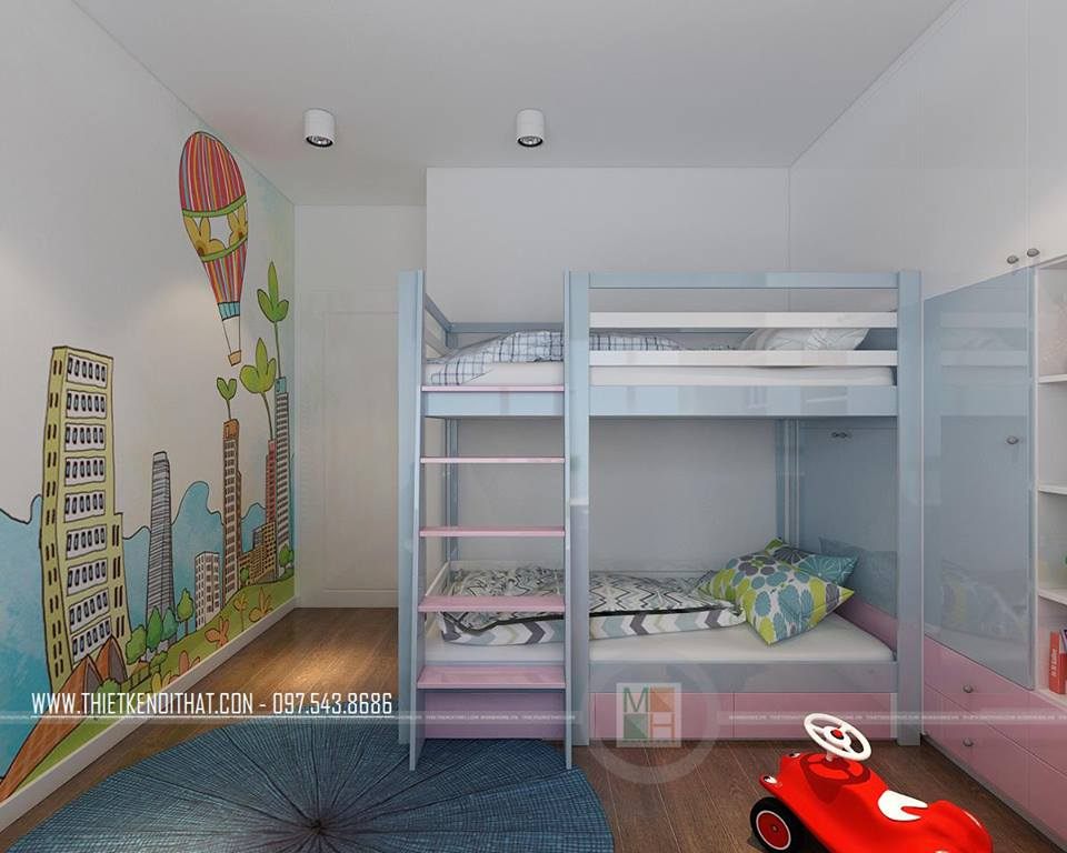 Nội thất phòng của con căn hộ mẫu Imperia Garden