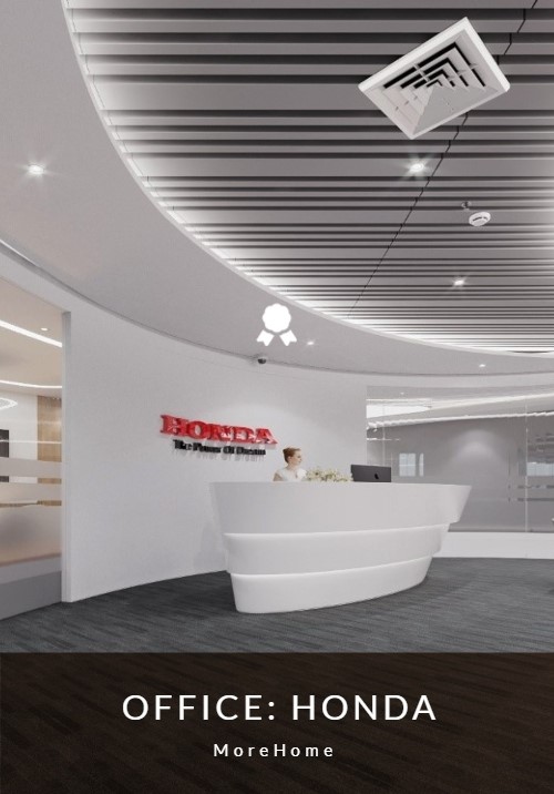 Thiết kế nội thất văn phòng công ty Honda hiện đại, đẹp, sang trọng