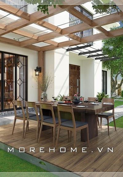 Thiết kế nội thất biệt thự gỗ óc chó hiện đại Sunny Garden City