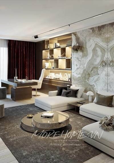  Thiết kế nội thất phòng khách hiện đại tại đường Cách Mạng Tháng 8 - Mr Phúc