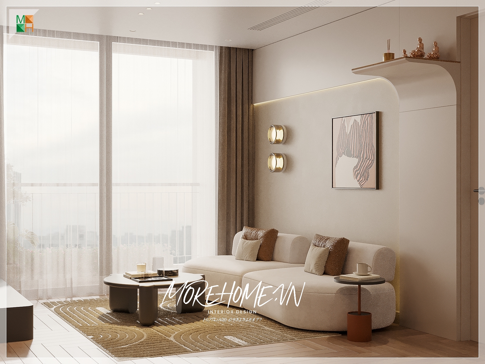 Thiết kế nội thất chung cư Ninety Complex - Anh Bá