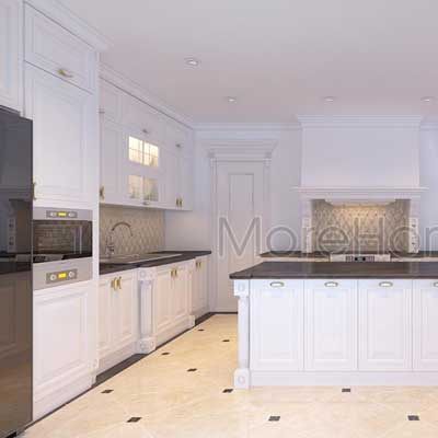  Tủ bếp tân cổ điển Euroland - chị Phương