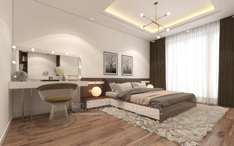 Thiết kế giường giường ngủ 2 người phong cách hiện đại và trẻ trung