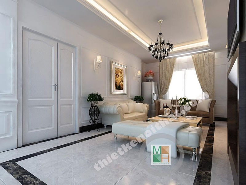 Gợi ý các mẫu thiết kế phòng khách tân cổ điển đẹp
