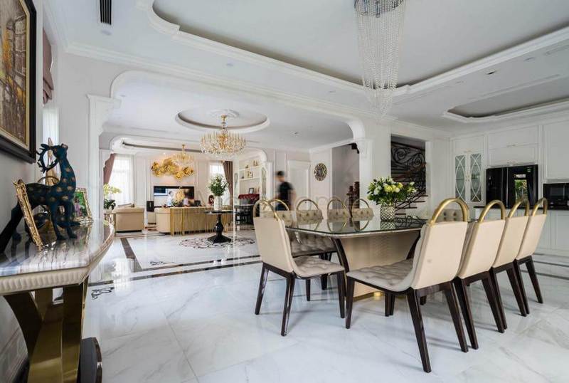 Thiết kế nội thất phòng ăn tân cổ điển