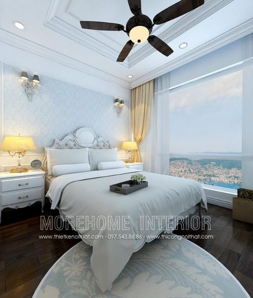 Chiếc giường được thiết kế vô cùng nghệ thuật, từng đường nét được chạm khắc tỉ mỉ, ấn tượng, phần đầu giường bọc da cao cấp giúp tạo điểm nhấn tôn lên vẻ đẹp tinh tế cho cả căn phòng