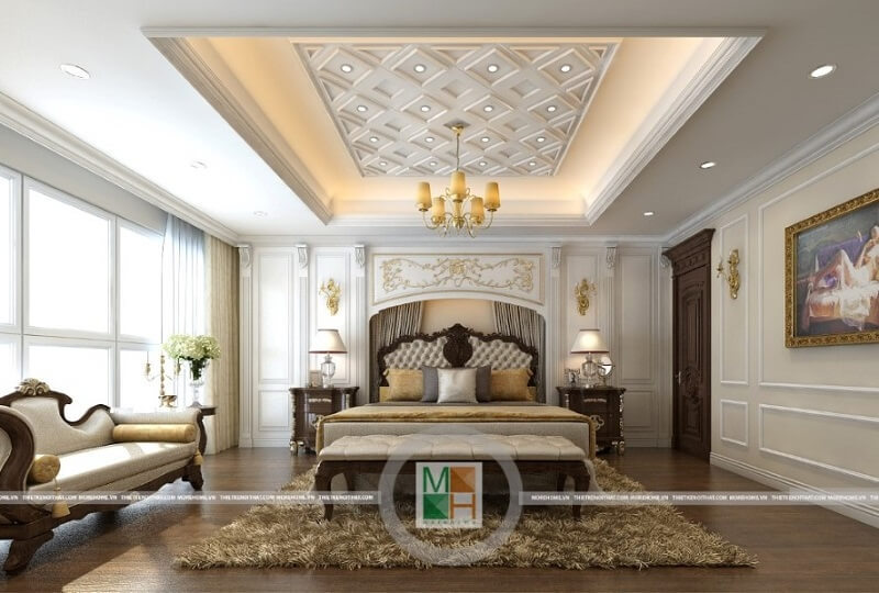 Thiết kế nội thất phòng ngủ sang trọng