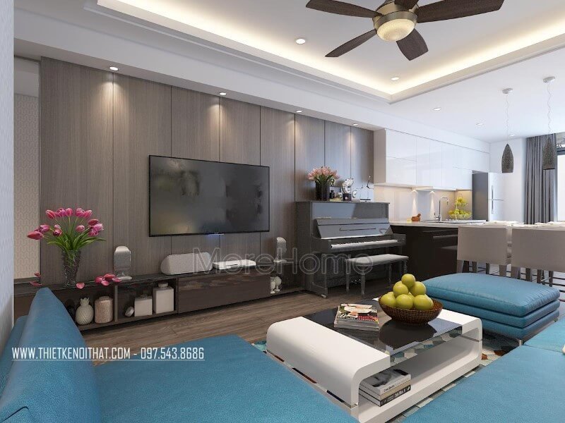 Kệ ti vi tích hợp với kệ decor trang trí giúp tiết kiệm được phần lớn diện tích cho căn hộ thêm đẹp mà tiện nghi hơn kệ gỗ trang trí đẹp
