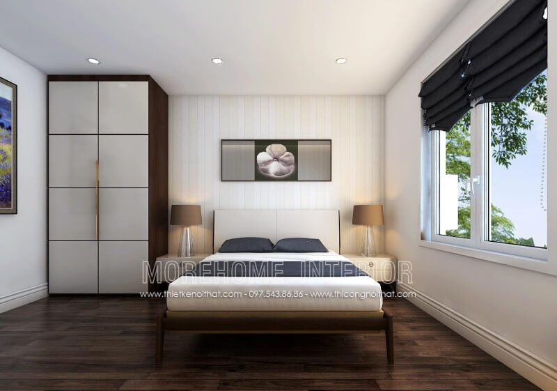 Thiết kế phòng ngủ gỗ óc chó