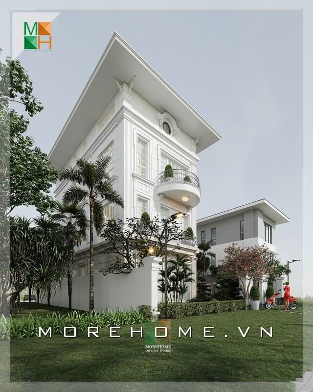 Mặt tiền biệt thự tân cổ điển