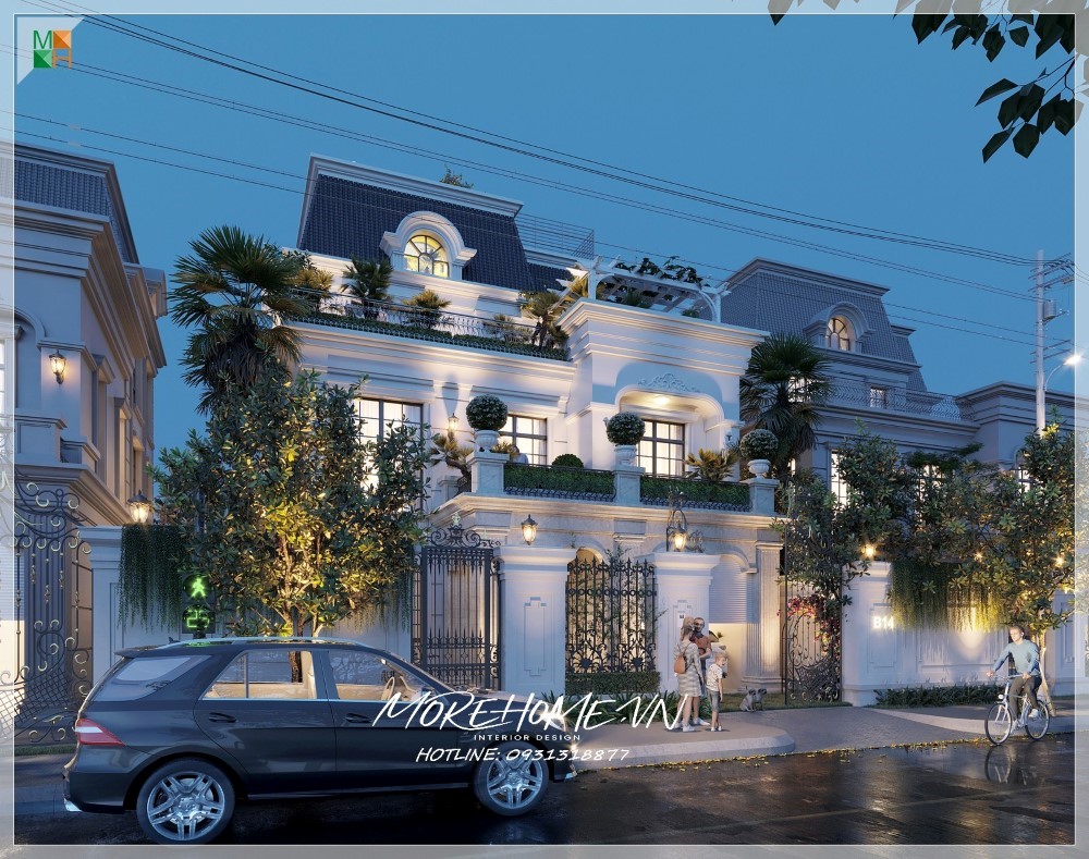 Thiết kế hàng rào biệt thự tân cổ điển