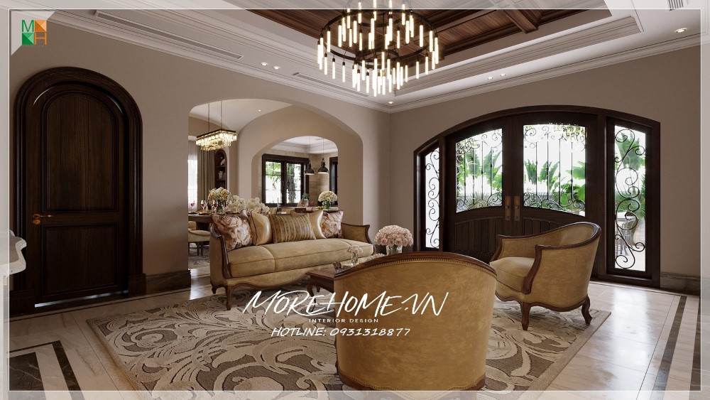 Cửa chính biệt thự tân cổ điển