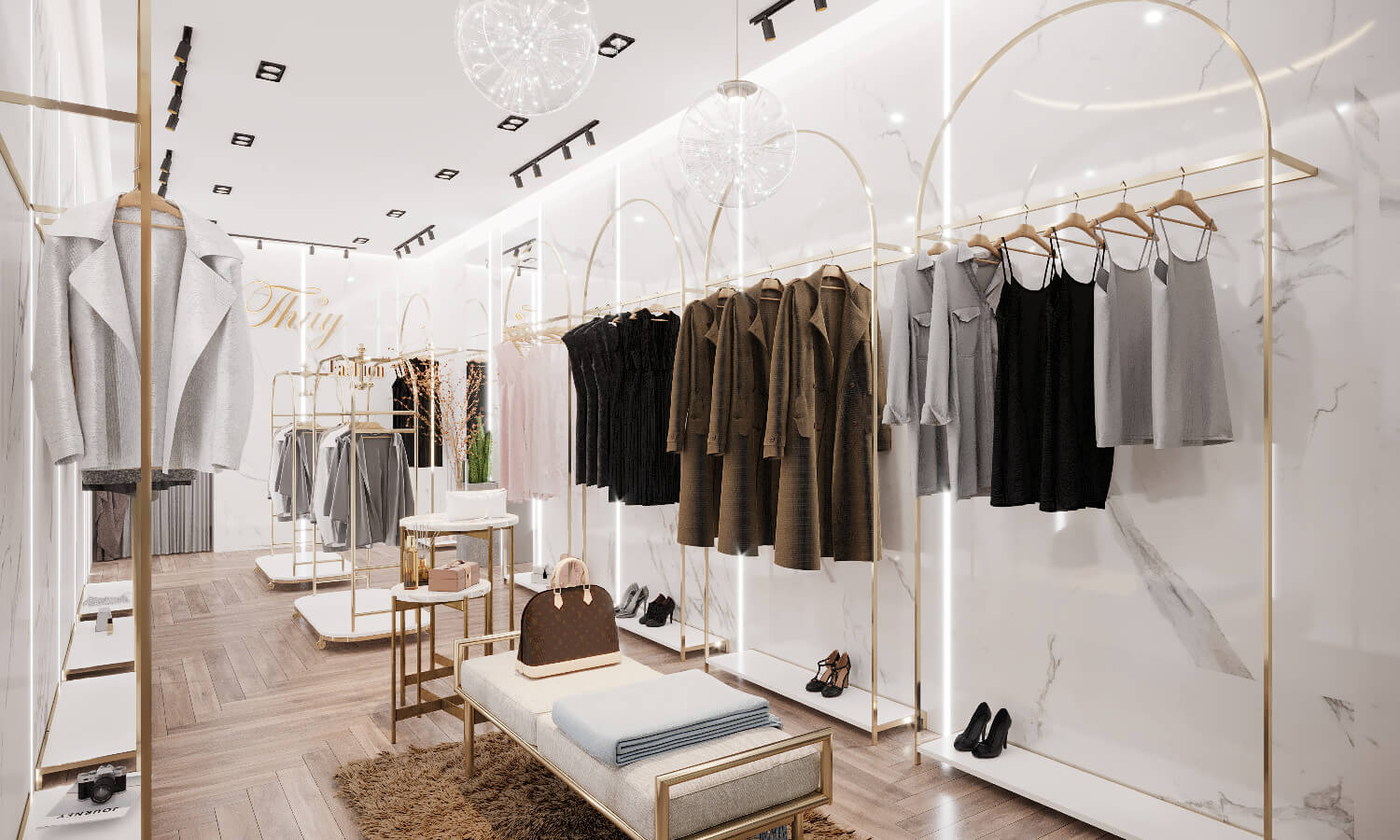 Thi công shop thời trang