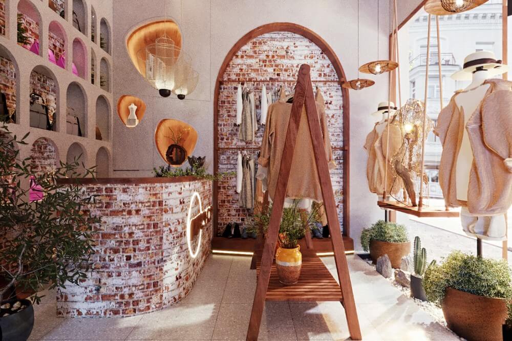 Thi công shop thời trang