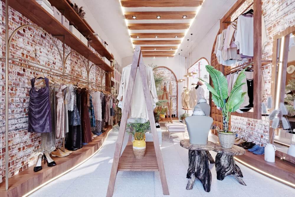 Thi công shop thời trang
