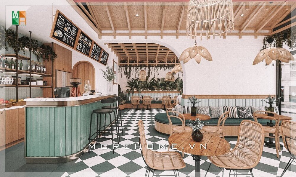 Thiết kế thi công quán cafe nhỏ, đẹp
