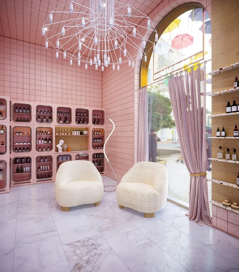 Thiết kế thi công shop mỹ phẩm