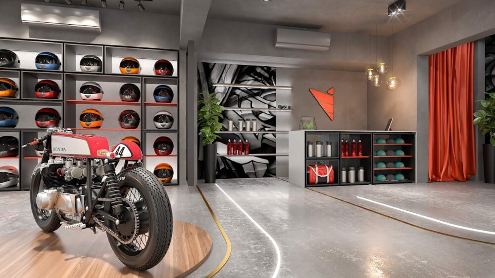 Thiết kế thi công showroom oto, xe máy