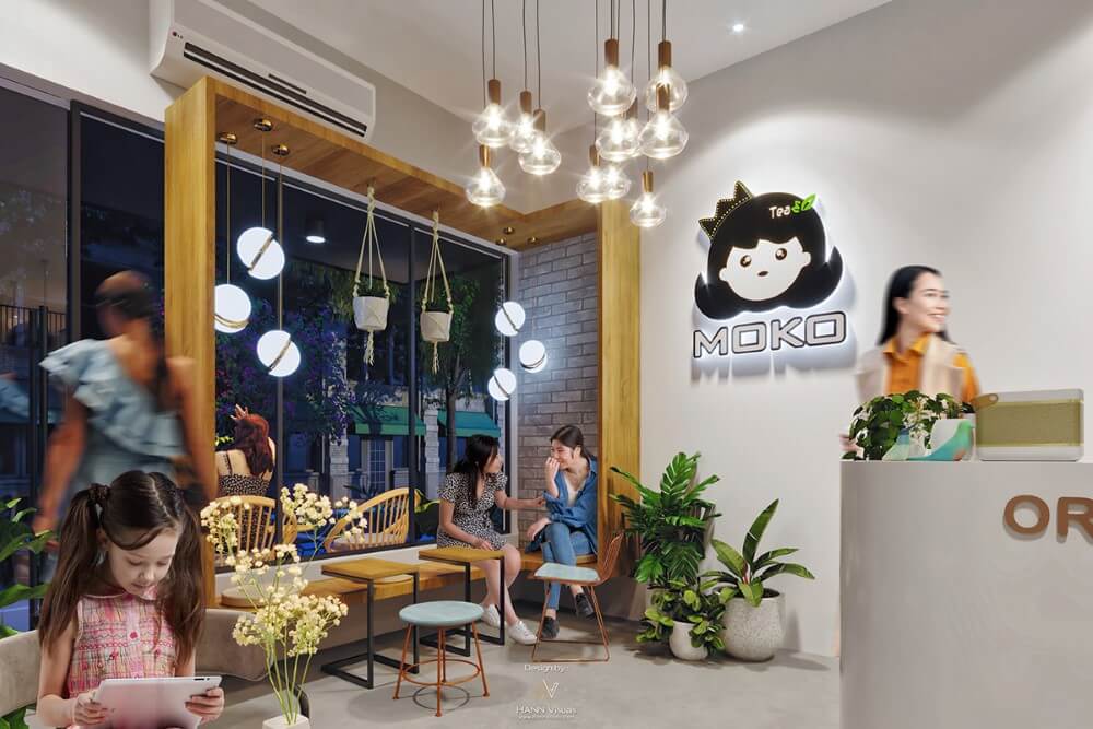 Thiết kế thi công quán trà sữa