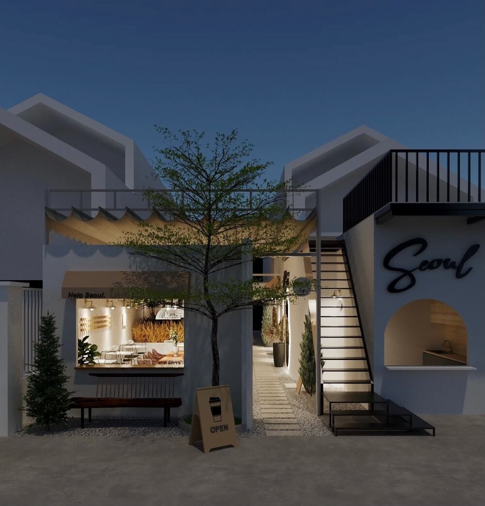 Thiết kế thi công quán trà sữa