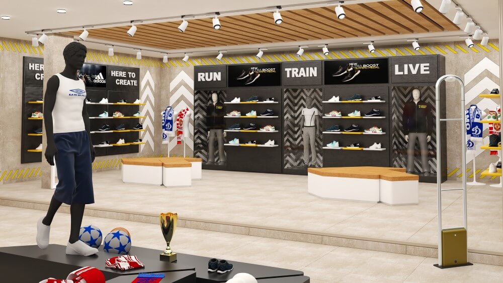 Thi công nội thất shop thể thao