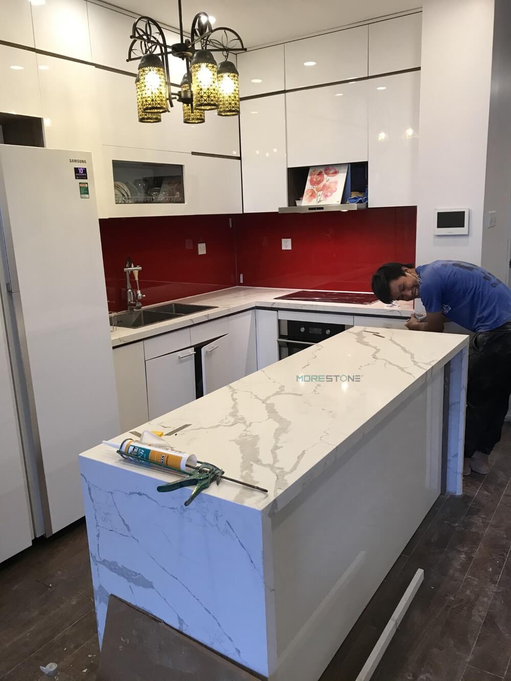 Thi công đá bàn bếp Thi công đá bàn bếp