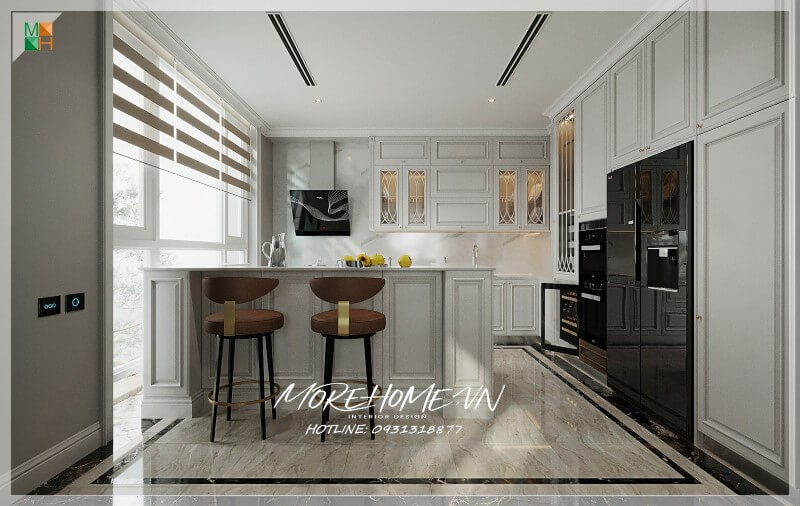 Thiết kế biệt thự tân cổ điển có gara