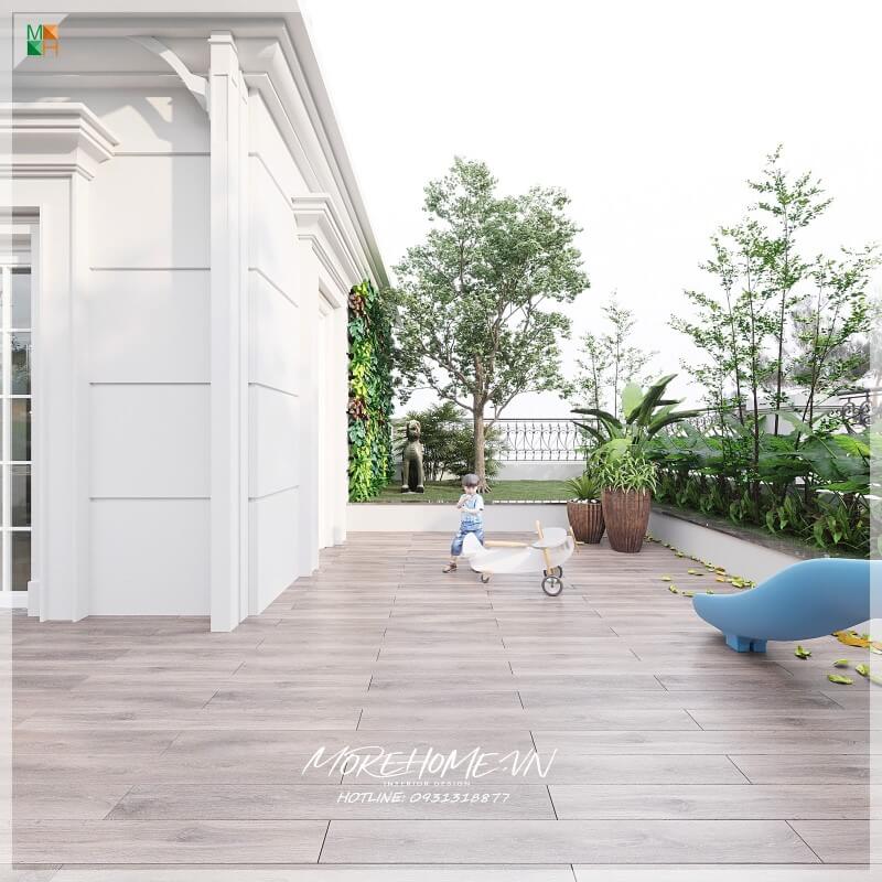 Thiết kế biệt thự tân cổ điển có gara