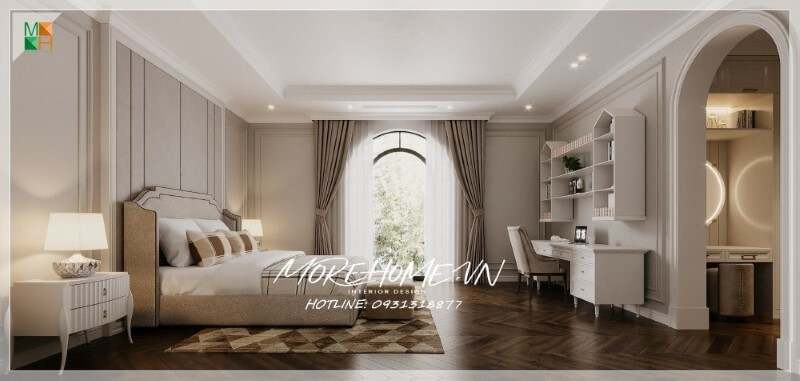 Thiết kế biệt thự tân cổ điển mái bằng