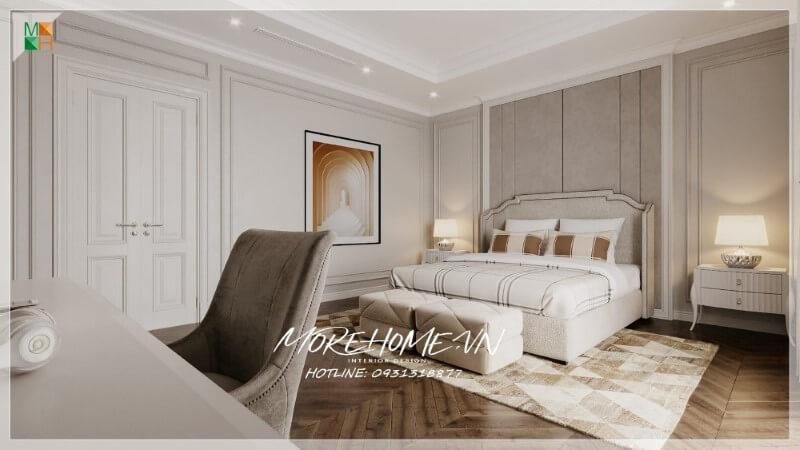 Thiết kế biệt thự tân cổ điển mái bằng