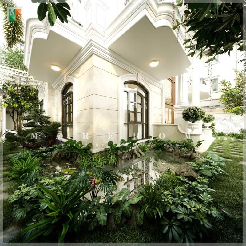 Thiết kế biệt thự sân vườn tân cổ điển