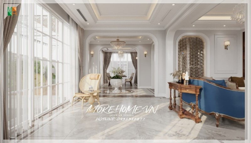 Thiết kế biệt thự sân vườn tân cổ điển