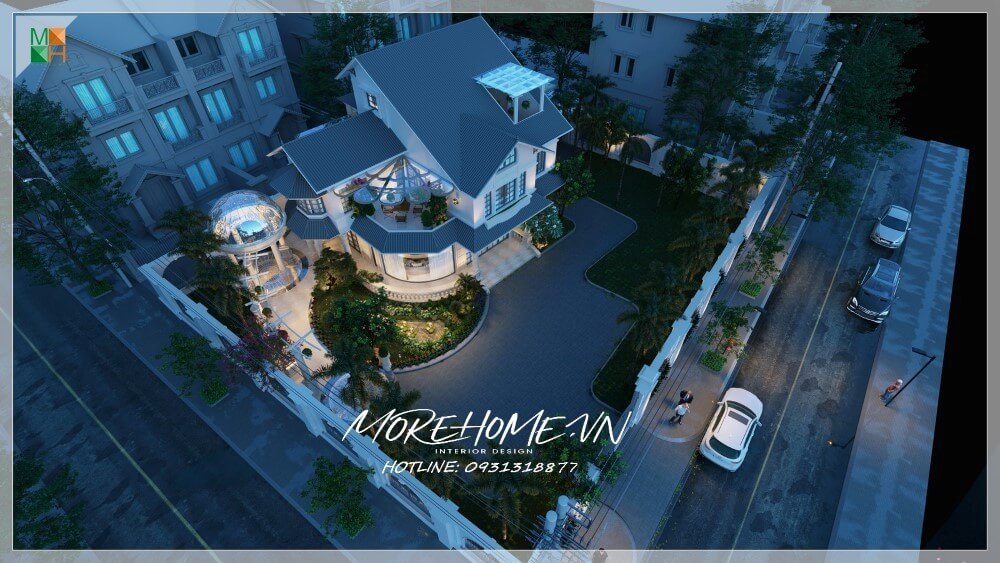 Thiết kế biệt thự sân vườn tân cổ điển