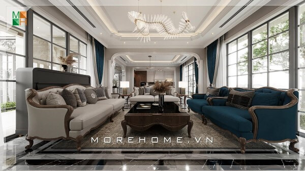 Thiết kế biệt thự tân cổ điển 2 mặt tiền