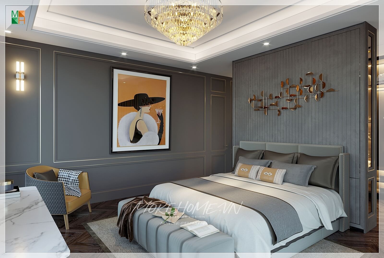 Thi công biệt thự 2 phòng ngủ