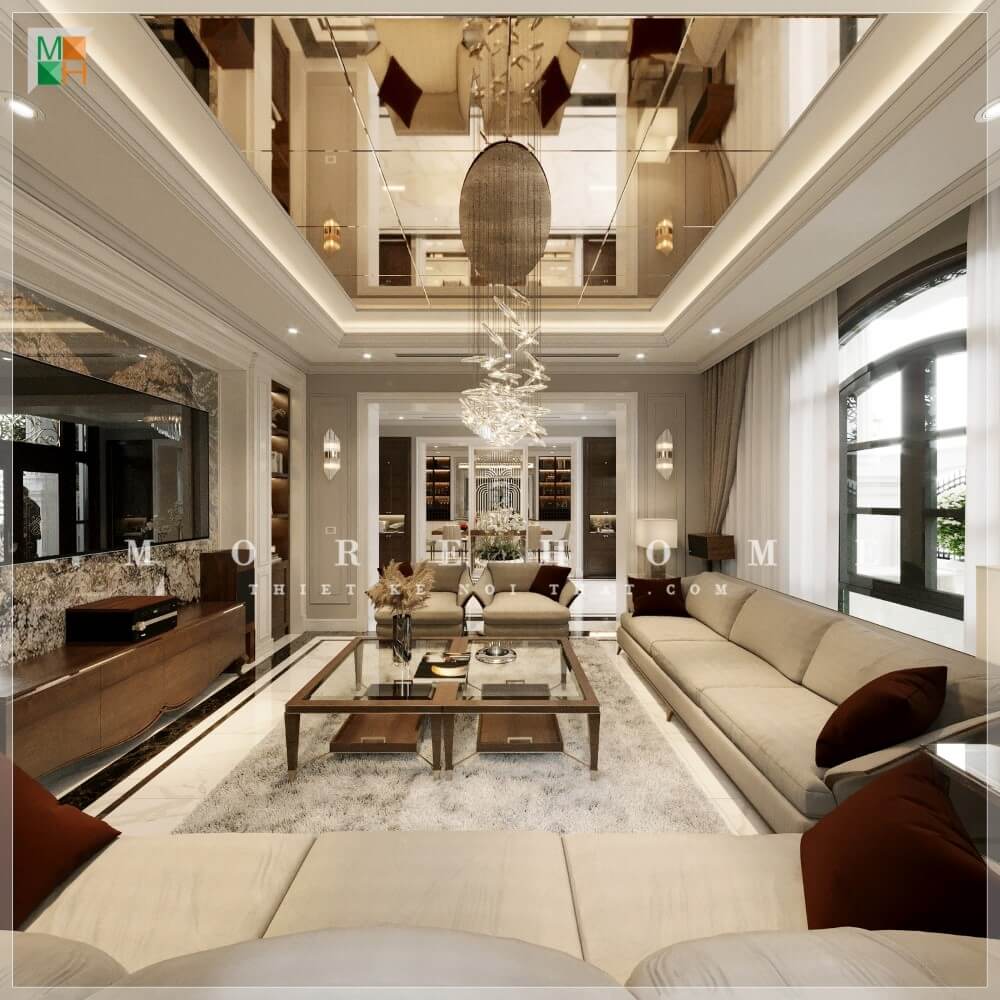 Thi công biệt thự 4 phòng ngủ