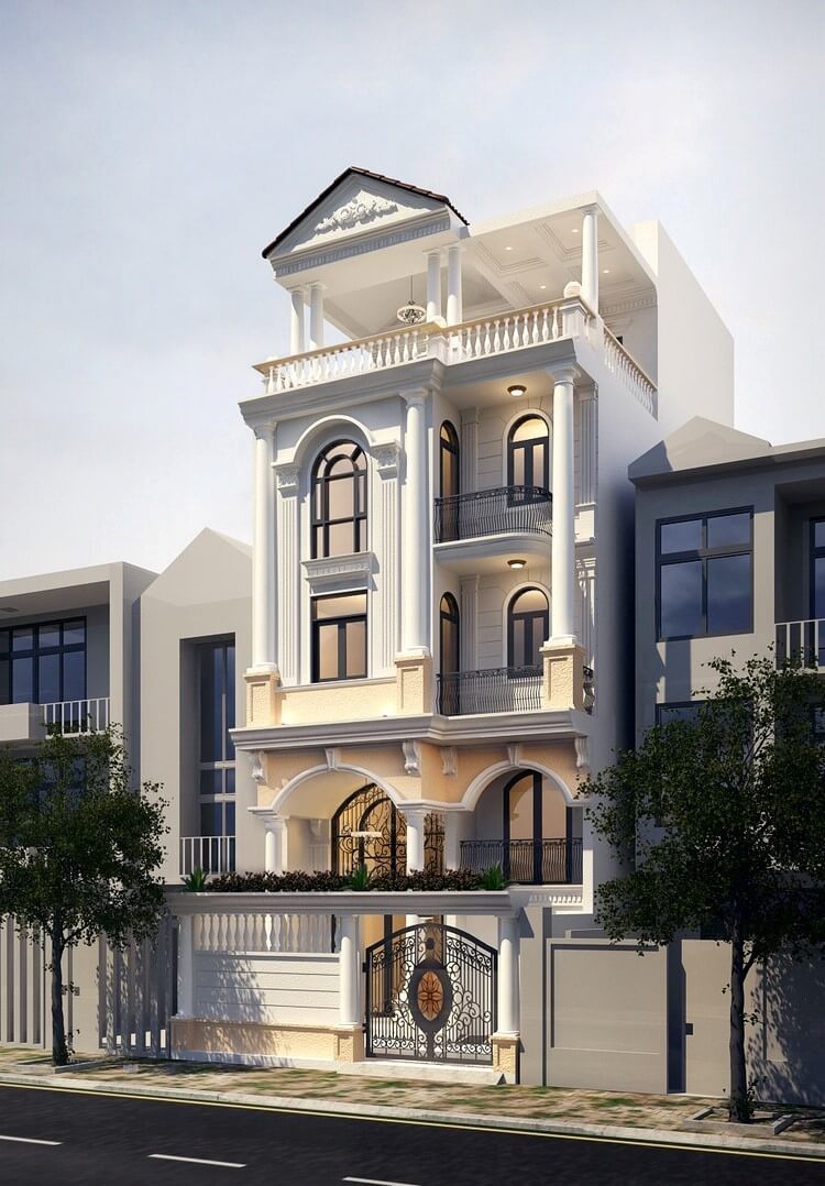 Thiết kế biệt thự 5 tầng