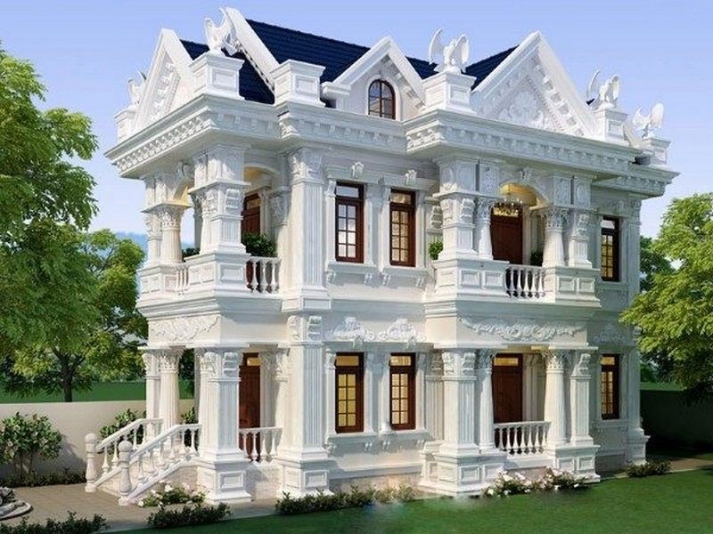 Thiết kế biệt thự tân cổ điển 2 tầng